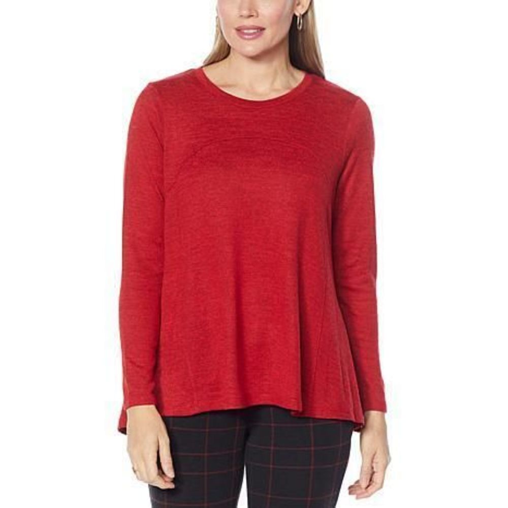 DG2 SEAMED SWING HEM TOP   BLACK  XL